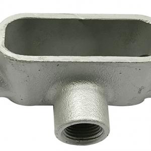 Malleable T conduit body without cover and gasket